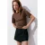 Mango gestreepte top – bruin