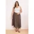 Trendyol Curve Dames Kaki Geruit Midi Grote maten Rokken