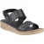 Hush Puppies Ebony Brede Pasvorm Leren Dames Zwarte Sandalen