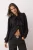 TRENDYOLMİLLA Dames Zwart Effen Lang Oversized Overhemden