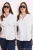 Trendyol Curve Dames Wit Effen Lang Oversized Grote maten Overhemden