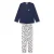 Sanetta Nachtkledij  donkerblauw / wit