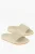 Effen leren slippers in beige