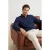 TRENDYOL MAN Heren Donkerblauw Effen Lang Regular fit Overhemden