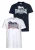 LONSDALE Shirt ‘Loscoe’  marine / donkerrood / wit