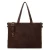 Manfield suede shopper donkerbruin