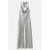 VERO MODA maxi halterjurk met plooien – zilver