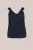 WE Fashion – Dames top met gouden accenten – Curve – Regular fit – Donkerblauw – LENZING™ ECOVERO™ viscose – Plus Size
