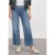 Street One Dames Mid Waist Jeansculotte met elastische tailleband in Blauw