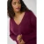 Kaffe Curve pullover met wol donkerrood