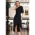 TRENDYOLMİLLA Dames Zwart Effen Midi Kort Cocktail Bodycon Jurken