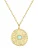 Glanzstücke München Ketting  turquoise / goudgeel