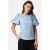 PIECES top met textuur lichtblauw