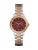 GUESS Analoog horloge ‘Mist’  lichtbruin / bordeaux / zilver