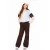 Retour Jeans oversized sweater met tekst – lichtblauw