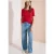 Cecil Dames Basic Shirt met ronde hals in effen kleur in Rood