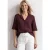 Street One Dames Mousselineblouse met bowlingkraag in Rood