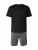 BOSS Pyjama kort  grijs / zwart