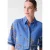 Shoeby blouse met print en linnen – blauw