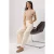TRENDYOLMİLLA Dames Beige Stippen Barrel Hoge taille Jeans