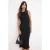 TRENDYOLMİLLA Dames Zwart Effen Midi Mouwloos Casual Bodycon Jurken