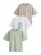 Next Shirt  neonblauw / taupe / pastelgroen / wit