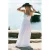 Bolina Island strapless maxijurk met smockwerk – wit