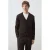 Mango Man gebreid vest met wol – donkerbruin