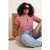 Trendyol Curve Dames Rood Gestreept Kort Getailleerd Grote maten Blouses