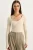 Slim Fit Lange Mouwen U Hals Blouse