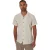 Threadbare Mannelijk Geborduurd Korte Mouwen Shirt (Natuurlijk)