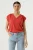 GARCIA Dames Effen T-shirt Rood Korte mouw