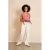 Lofty Manner straight high waist casual broek ecru