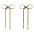 Club Manhattan oorbellen Bow Tie goudkleurig
