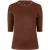 EsQualo Sweater Basic Short Sleeve Brown