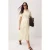 TRENDYOLMİLLA Dames Geel Gestreept Midi Kort Casual Skater Jurken
