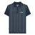 Lambretta Heren Pinstripe Poloshirt (Marine, Wit)