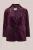 WE Fashion – Dames regular fit velvet blazer – Curve – Regular fit – Aubergine –  Plus Size