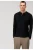 OLYMP Casual Poloshirt lange mouw zwart, Gestructureerd