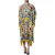 Majolica Print Fringe Midi Jurk
