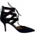 Aquazzura Belgravia pumps met vetersluiting in zwart suède