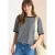 Shirt met boothals en structuur