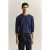 GANT Slub Cotton Linen C-neck Dark Indigo Melange