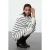 TRENDYOLMİLLA Dames Ecru Gestreept Midi Lang Casual Recht Jurken