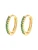 Hey Happiness Oorbellen ‘Green Huggies’  goud