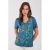 Didi gebloemde gebloemd T-shirt met backprint blauw