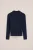 WE Fashion – Meisjes fijngebreide trui met structuur – Regular fit – Donkerblauw – Viscose –