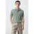 Mango Man regular fit gebreide polo – groen