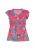 Usha Blouse ‘Fashion Look’  hemelsblauw / olijfgroen / oranje / donkerroze
