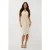 EsQualo Dress Slv/lss Waist Detail Sand